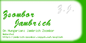 zsombor jambrich business card